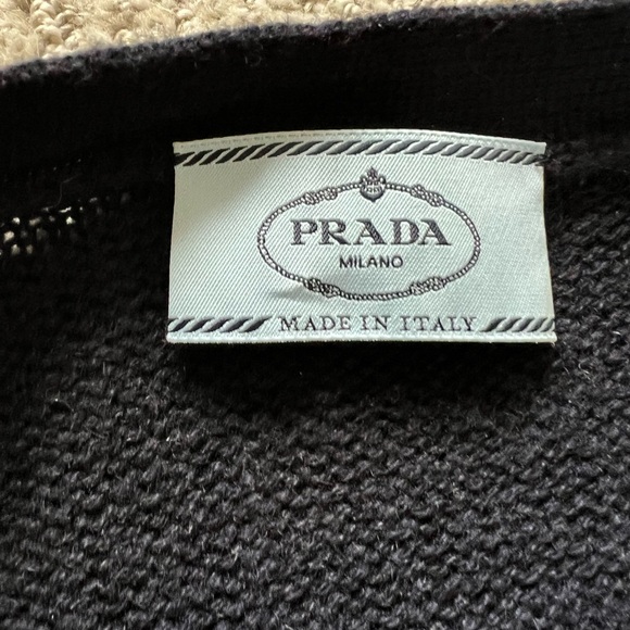 Prada Navy Ruffled Cardigan - Picture 5 of 10